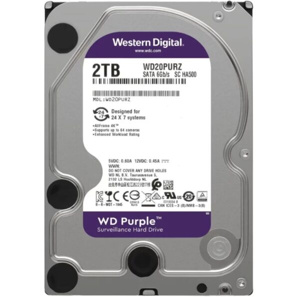 هارددیسک اینترنال وسترن دیجیتال – مدل Purple WD22PURZ ظرفیت 2 ترابایت